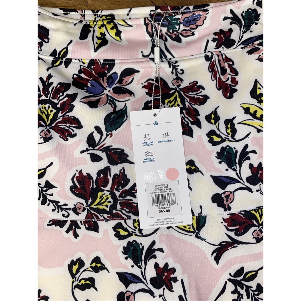 Lady Hagen Skirt Golf Skort Tennis 16" Size Large Floral Print‎ Pockets - Picture 2 of 4
